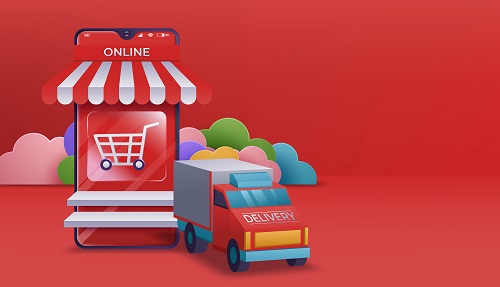 Online shopping banner, mobile app templates. Vector illustration
