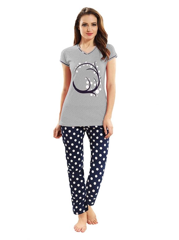 Tigywigy Women’s Cotton Printed Night Suit