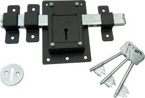Ramson Iron 10 Chal Door Lock with 3 Keys, Operated from Both Side